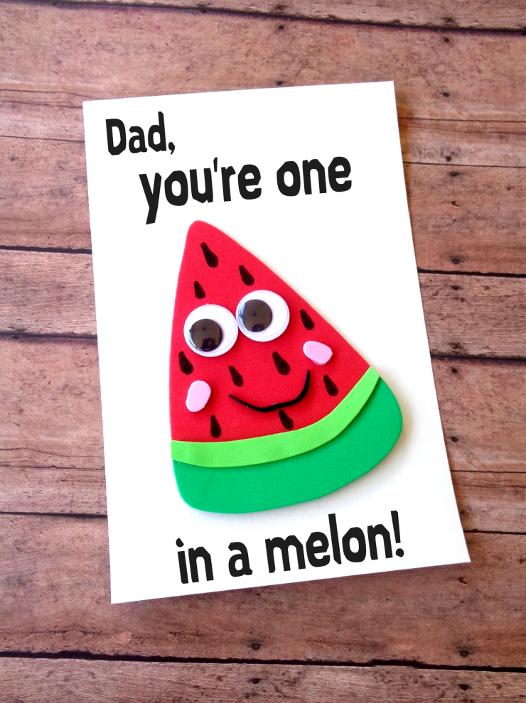 watermelon pun card diy fathers day cards