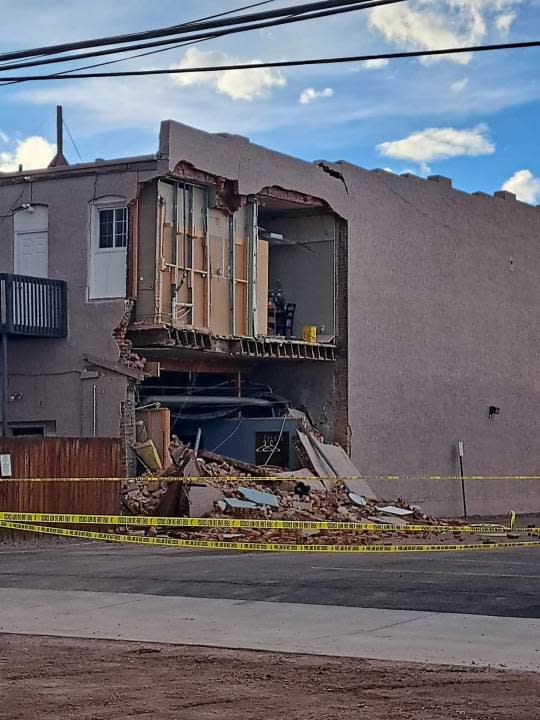 Partial building collapse in downtown Canon City