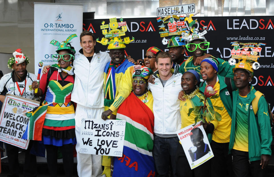 South Africa Olympic Team Arrive Back In South Africa