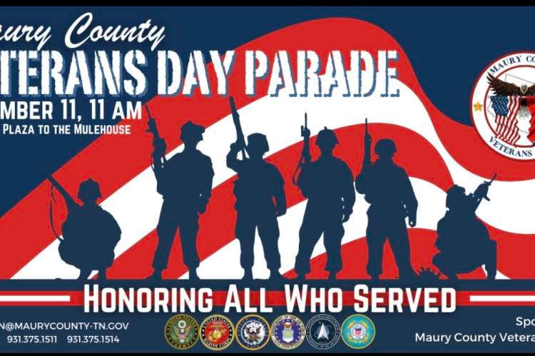 Maury County Veterans Day parade is Saturday, Nov. 11, 2023 at 11 a.m.