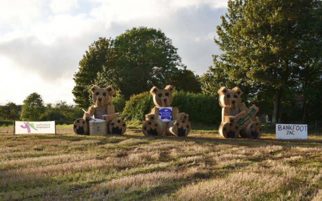 The entry from Bankfoot JAC of Perthshire district in the Young Farmers' Bale Art Competition