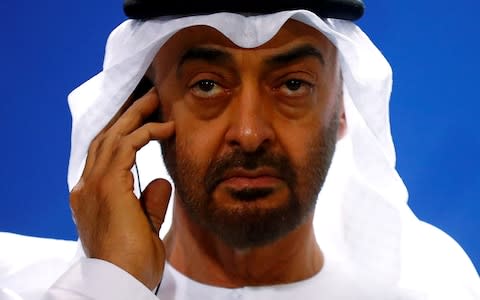 Abu Dhabi's Crown Prince Mohammed bin Zayed al Nahyan photographed in Germany earlier this year - Credit: Reuters&nbsp;