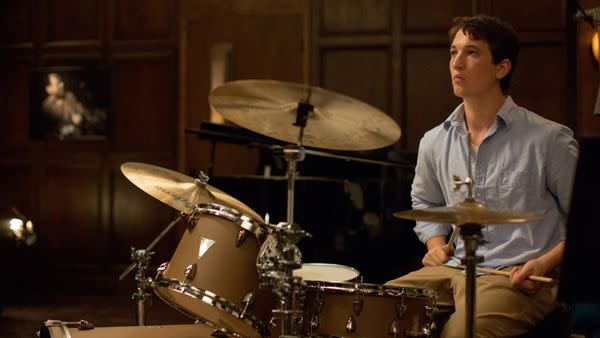  Miles Teller plays the drums in Whiplash. 