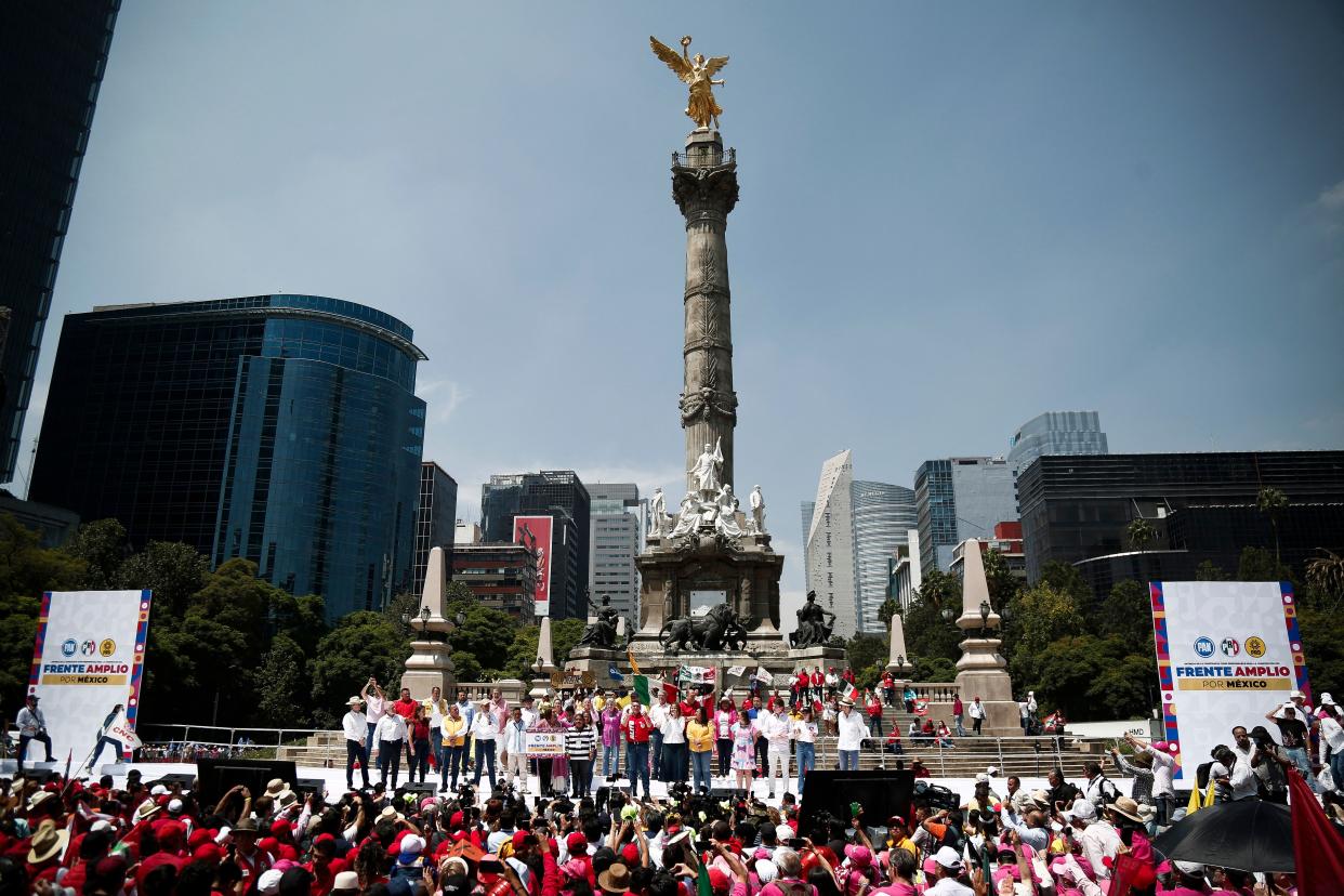 Vista general de la designación de Xóchitl Gálvez por el Frente Amplio. (Rodrigo Oropeza / AFP) (Photo by RODRIGO OROPEZA/AFP via Getty Images)