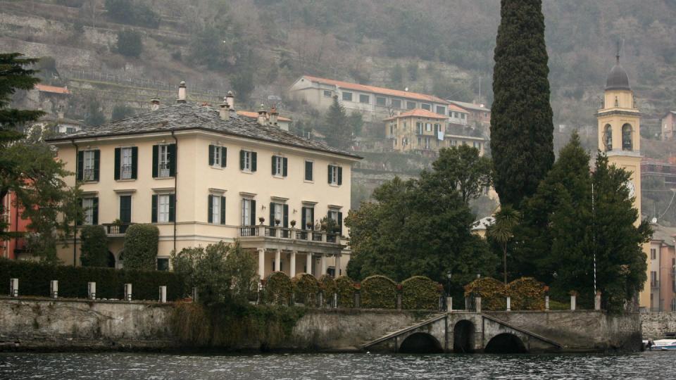 view of george clooney's italian house,