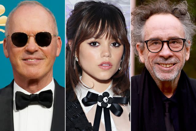 Evans Vestal Ward/NBC via Getty, Cindy Ord/MG23/Getty Images for The Met Museum/Vogue, Matt Winkelmeyer/FilmMagic/Getty Michael Keaton, Jenna Ortega, Tim Burton