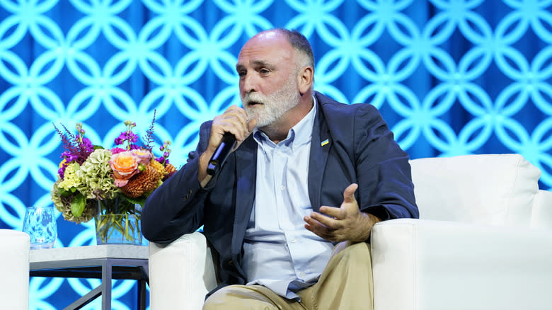 José Andrés speaking on stage