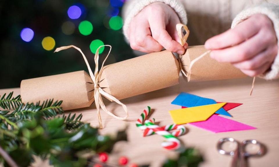 Making your own Christmas crackers is one way to be more sustainable