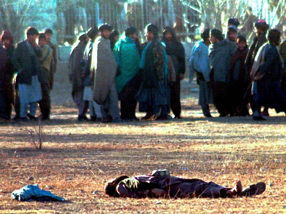 A man lies dead after being sentenced to death by a Taliban court.
