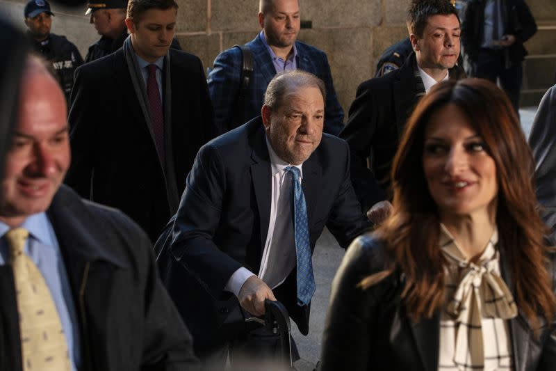 Harvey Weinstein arrives at New York Criminal Court for another day of jury deliberations in his sexual assault trial in the Manhattan borough of New York City