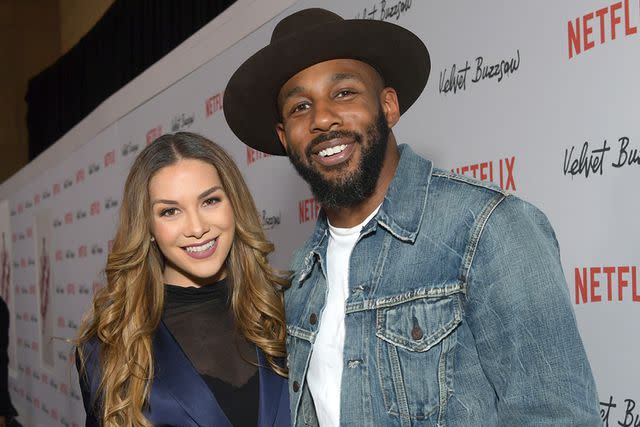 <p>Emma McIntyre/Getty Images</p> Allison Holker and Stephen Boss attend the Los Angeles premiere screening of "Velvet Buzzsaw" at American Cinematheque's Egyptian Theatre on January 28, 2019