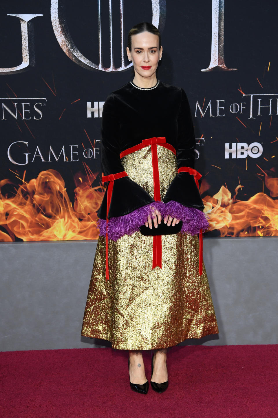 <p>Style hero Sarah Paulson reminded us why she’s our 2019 muse in Gucci AW18. <em>[Photo: Getty]</em> </p>