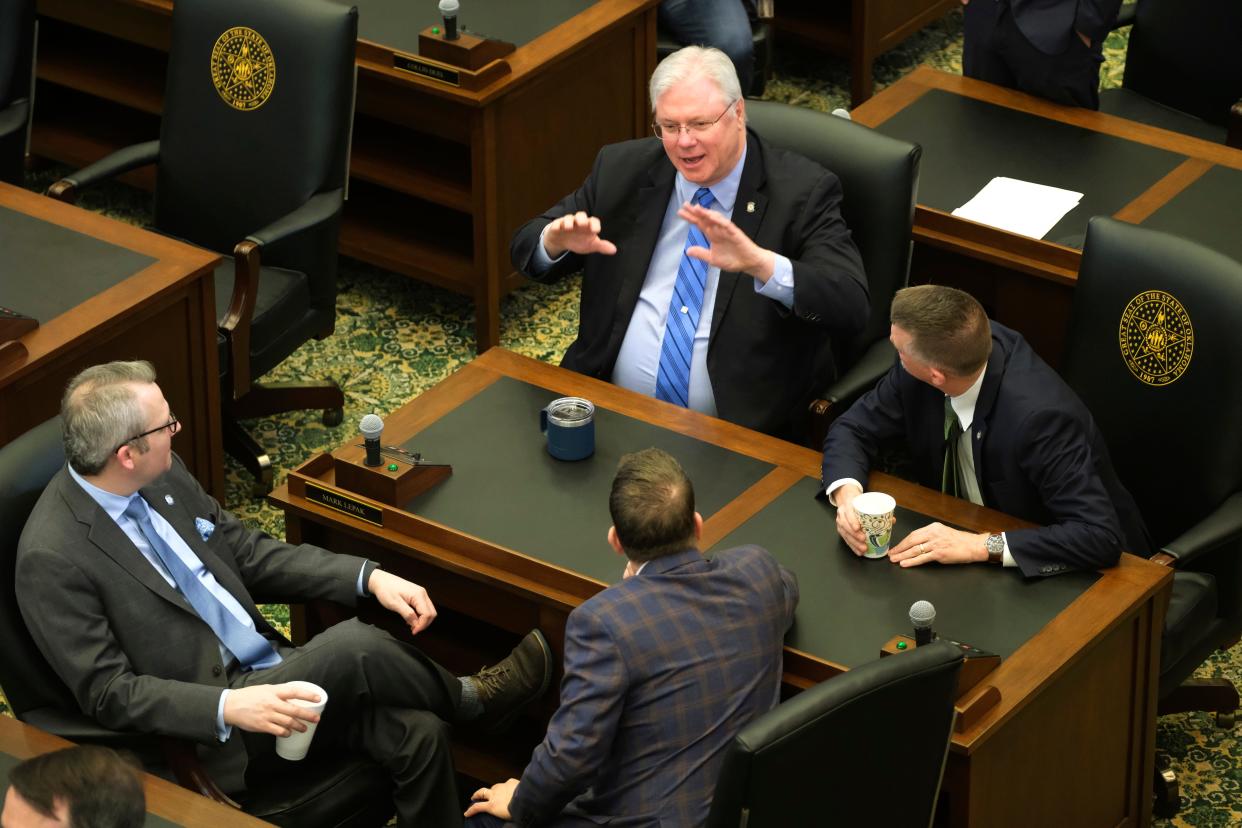 Rep. Mark Lepak, R-Claremore, seen here on the House floor in January, supported a change in the way judges are selected that was rejected on Tuesday.