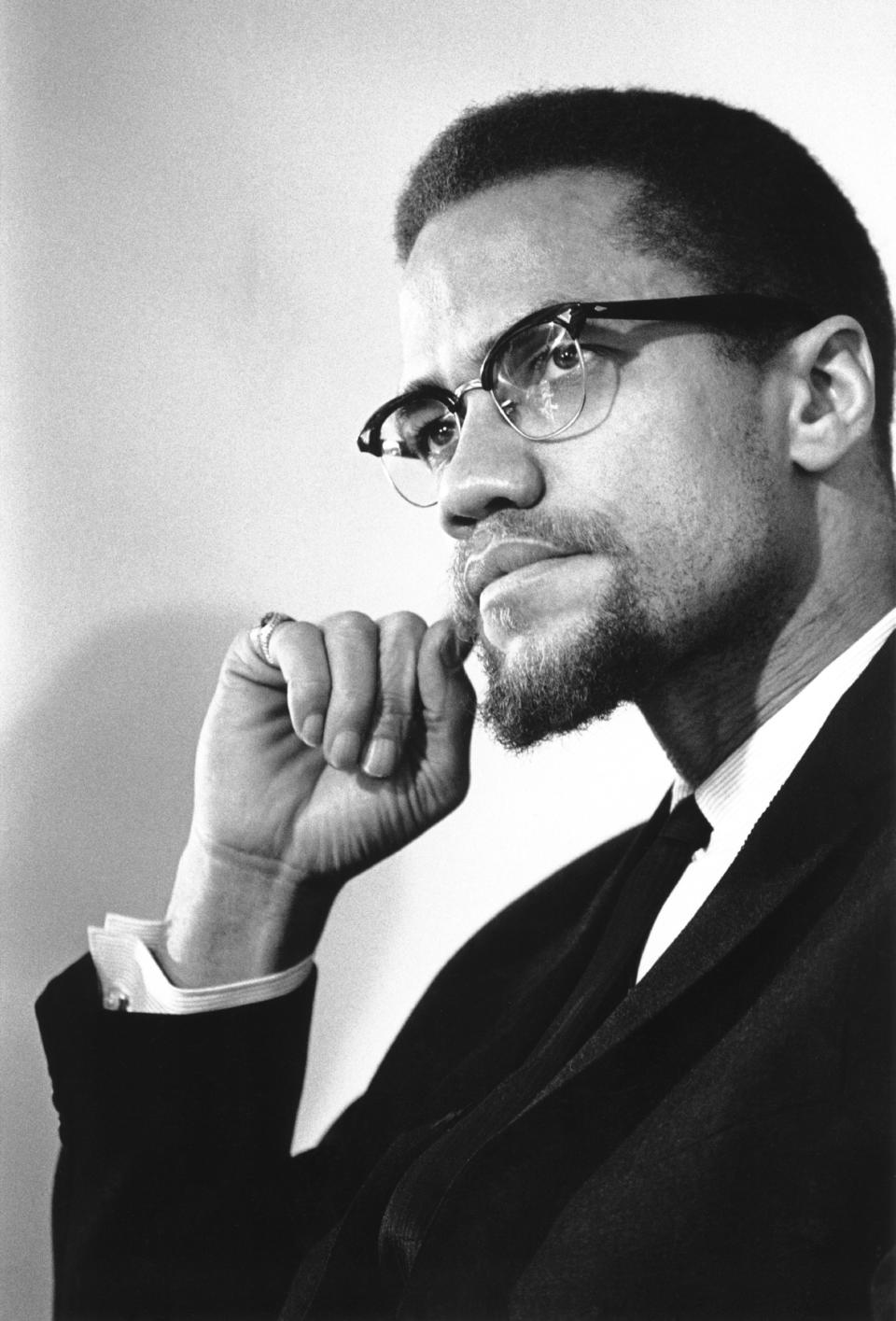 Image: Malcom X in Rochester, N.Y., on Feb. 16, 1965.