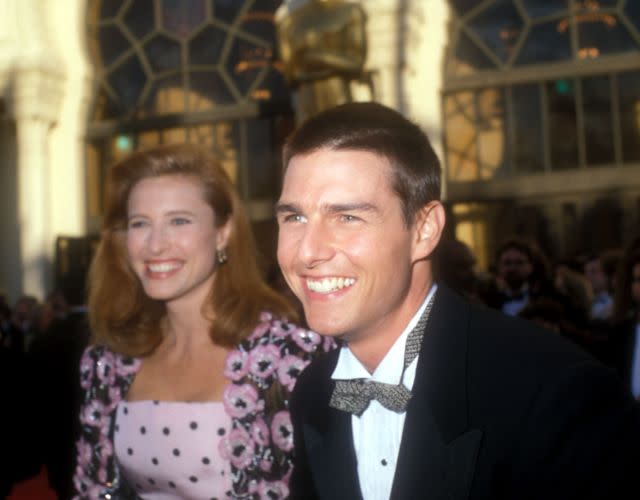 Mimi Rogers and Tom Cruise at the 61st Annual Academy Awards – arriving at the Shrine Auditorium in Los Angeles, California, United States.  (Photo by Barry King/WireImage)