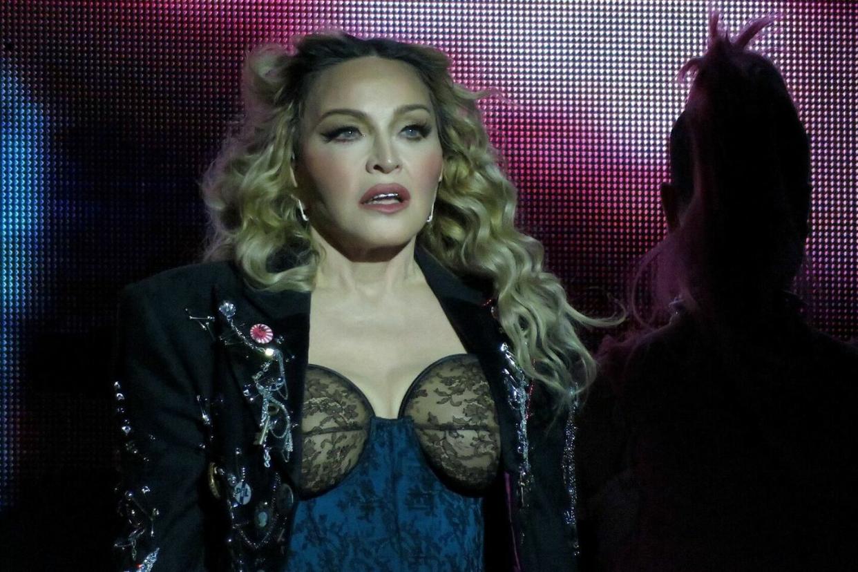 Madonna au Madison Square Garden de New York à l'occasion de son Celebration Tour, le 22 janvier 2024.   - Credit:Splash News/ABACA