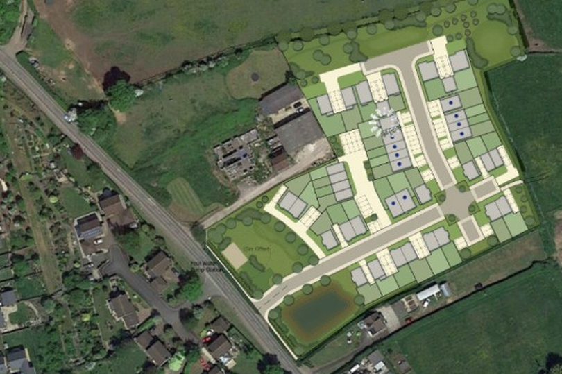 Plans for 40 homes on the B3081 Prestleigh Road in Evercreech