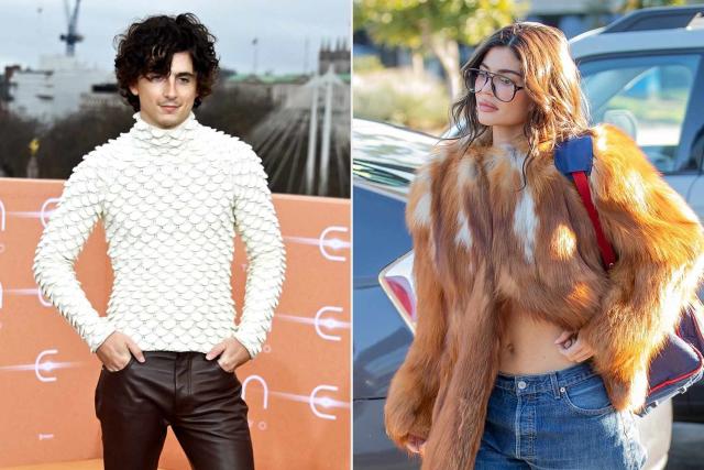 Kylie Jenner and Timothée Chalamet Rock Over-the-Top Valentine's Day  Styles: Fur and — Scales?