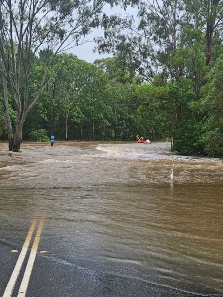 Northwest Queensland has been thrashed with even more rain with more on the way, leading to closed highways, panic buying and cancelled public transport services. Picture: Queensland FES