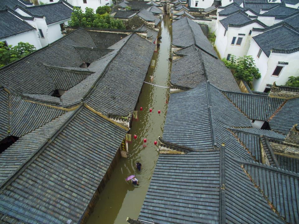 Street flooding in Anqing