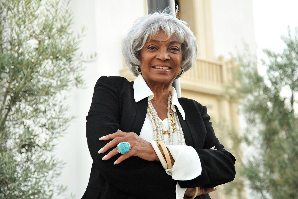 Actress Nichelle Nichols photographed outdoors in Calabasa