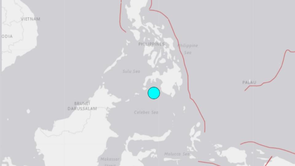 菲律賓發生7.1強震。（圖／翻攝自USGS）