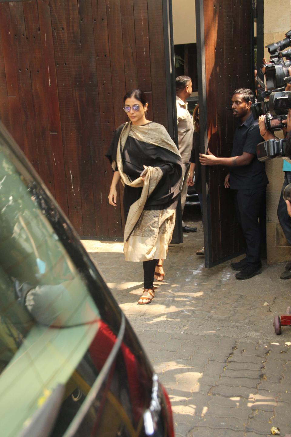 Tabu spotted at Anil Kapoor’s residence. 