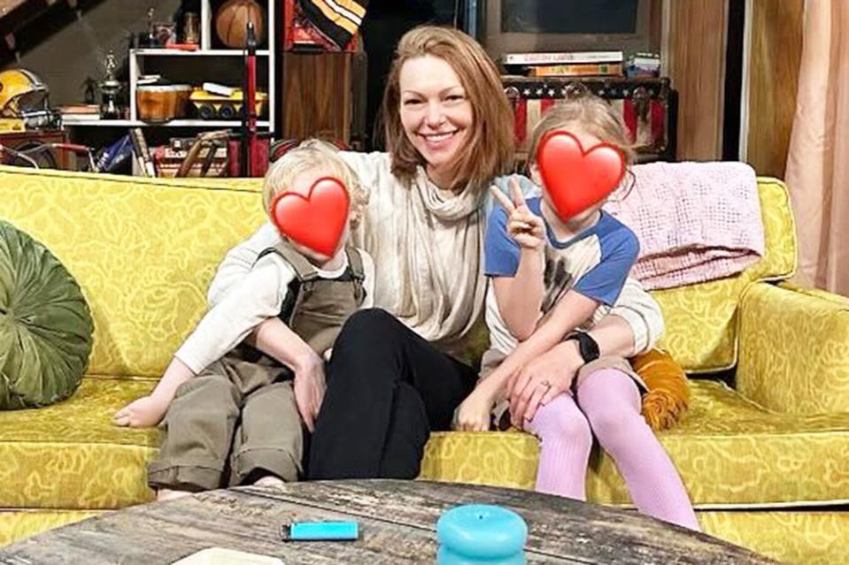 <p>Laura Prepon/Instagram</p> Center: Laura Prepon poses with her kids