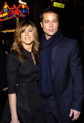 Jennifer Aniston and Brad Pitt at the LA premiere of Universal's Along Came Polly