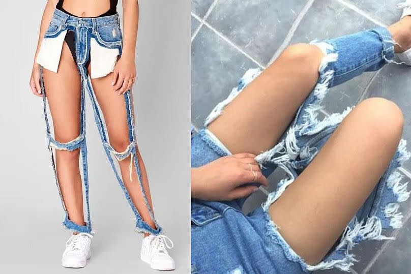 Un agujero 'grunge' jeans.