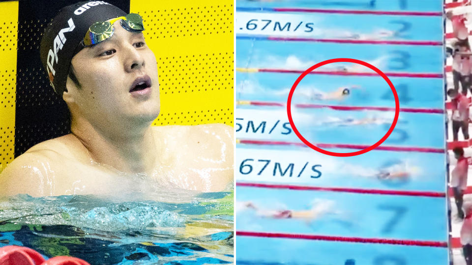 Daiya Seto, pictured here failing to qualify for the 400m individual medley final.