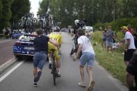 <p>Pendant la 5e étape du Tour de France, entre Lille et Arenberg, le 6 juillet 2022.</p>