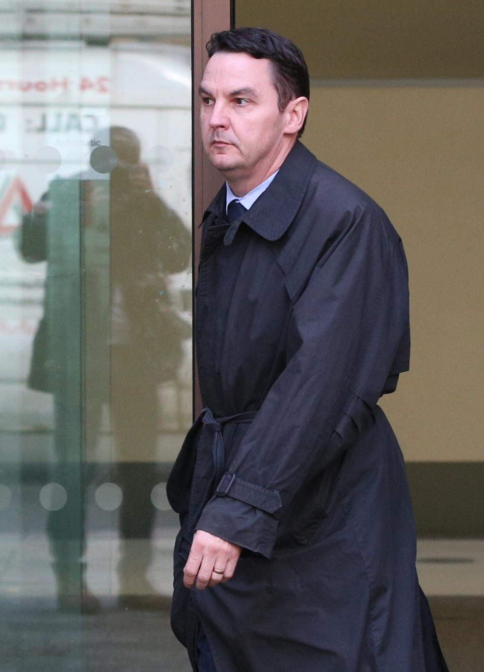 RETRANSMITTING CORRECTING SPELLING OF NAME Daren Timpson-Hunt leaves Westminster Magistrates' Court in London, where he was handed a 24-month community order in one of the first convictions under a new law against upskirting.