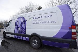 A photo of the Kilala Lelum Mobile Health Clinic powered by TELUS Health. Photo Credit: Karen Mackenrot, TELUS