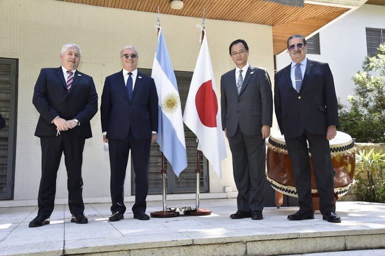 Agasajo a los medallistas argentinos de los Juegos Olímpicos Tokio 2020, en la residencia de Nakamae Takahiro, el Embajador de Japón