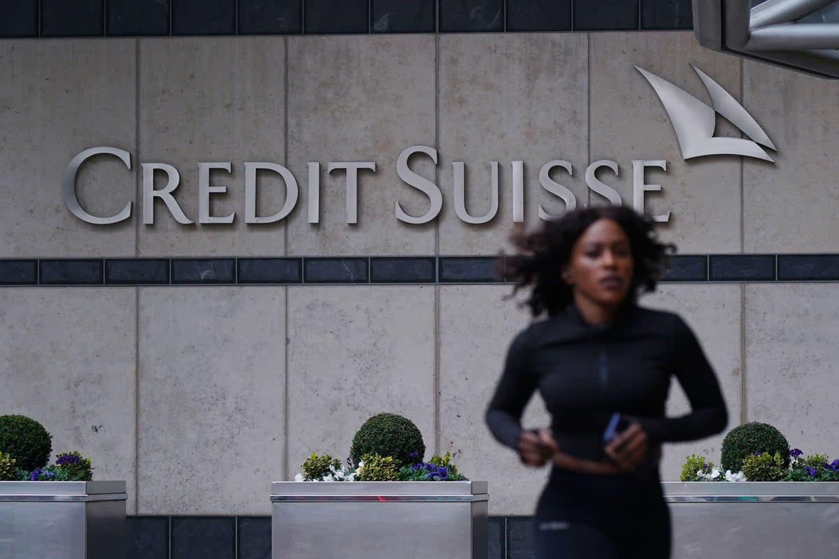 Around 17 billion dollars (£14 billion) of Credit Suisse bonds were wiped out in the deal (Yui Mok/PA) (PA Wire)