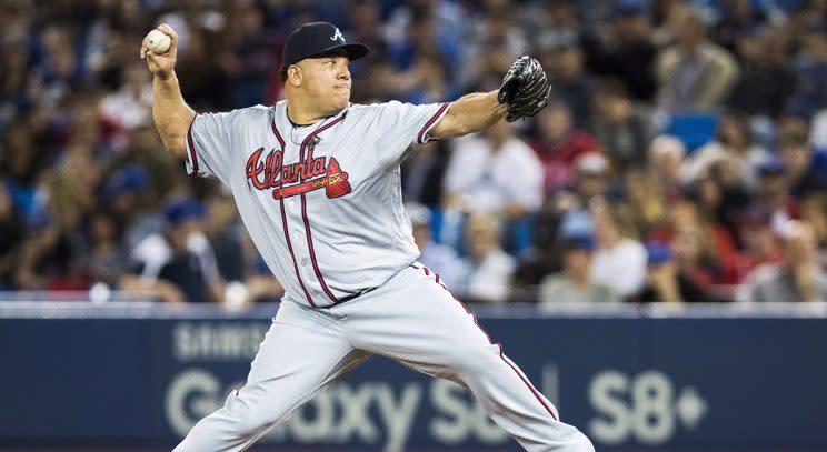 Atlanta Braves pitcher Bartolo Colon didn’t need to overpower to Blue Jays to come out with a win against them on Monday. (Mark Blinch/CP)