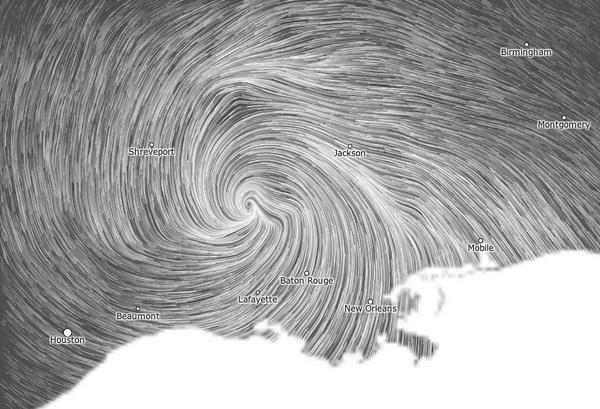 A close up view of Tropical Storm Isaac on Aug. 30.