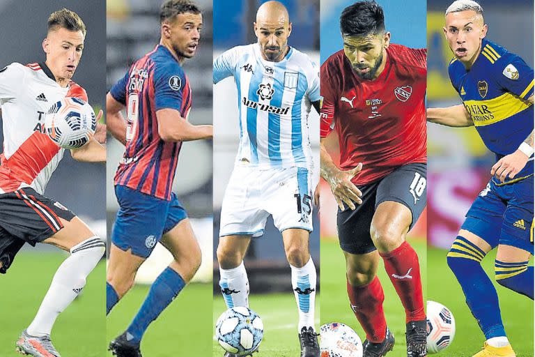 Grandes con diferentes situaciones: Braian Romero, Franco Di Santo, Lisandro López, Silvio Romero y Norberto Briasco