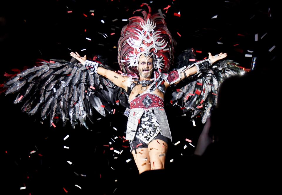 Duke of Darkness Davy Plilar-Pearson during the Krewe of Atlas Grand Bal IVX "Holidays" Saturday evening, January 22, 2022, at the Shreveport Convention Center.