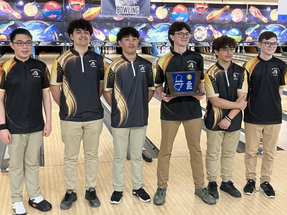 The Bergen Tech boys bowling team captured its first sectional title since 2008 by topping Fair Lawn, 2-0, in the NJSIAA North 1, Group 4 final at Bowler City in Hackensack on Saturday, Feb. 24, 2024.