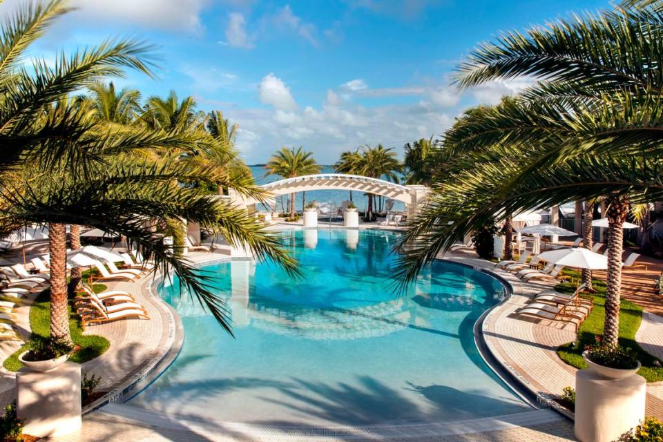 The pool at Playa Largo Resort & Spa in Key Largo, one top hotels in the Keys, according to Condé Nast Traveler readers.