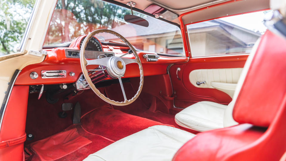 The interior of a 1954 Hudson Italia.