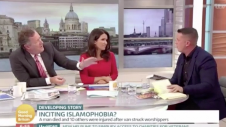 Piers Morgan and Tommy Robinson went head to head on GMB