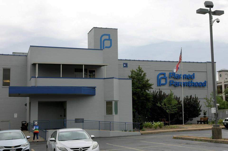 This Friday, June 21, 2019 photo, shows the exterior of the Planned Parenthood of the St. Louis Region and Southwest Missouri, the state's last operating abortion clinic, in St. Louis. Missouri's health department said on Friday that it won’t renew the abortion license for the state’s lone clinic, but the St. Louis Planned Parenthood affiliate will be allowed to temporarily perform the procedure under a court order. (Christian Gooden/St. Louis Post-Dispatch via AP)