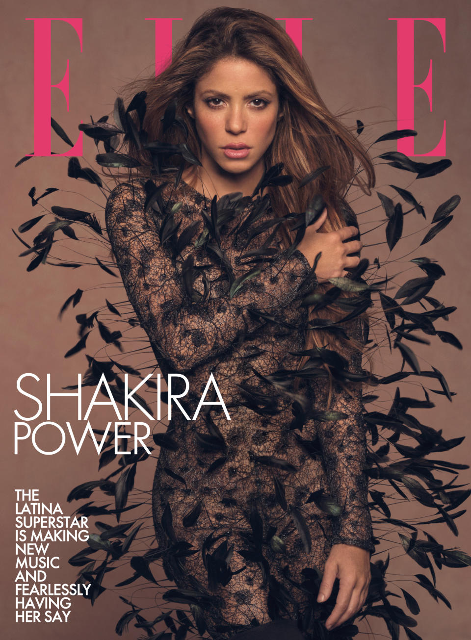 Shakira appears on the October 2022 digital cover for Elle. (Photo: Jaume de Laiguana)