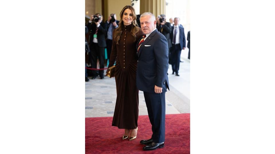 couple attending reception at buckingham palace