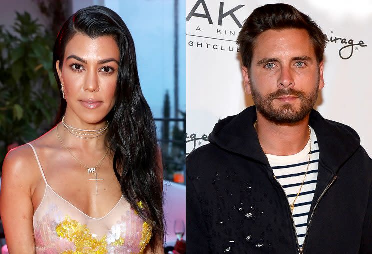 Kourtney Kardashian is at odds with baby daddy Scott Disick. (Photo: Getty Images)