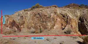 Example of Altered Faulted Limestone Units