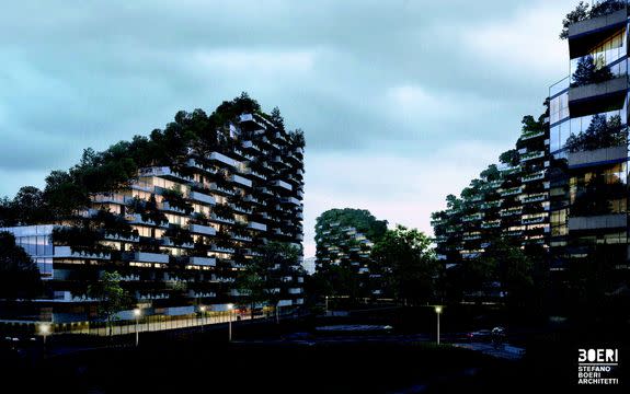 'Vertical forest' buildings in the Liuzhou development.